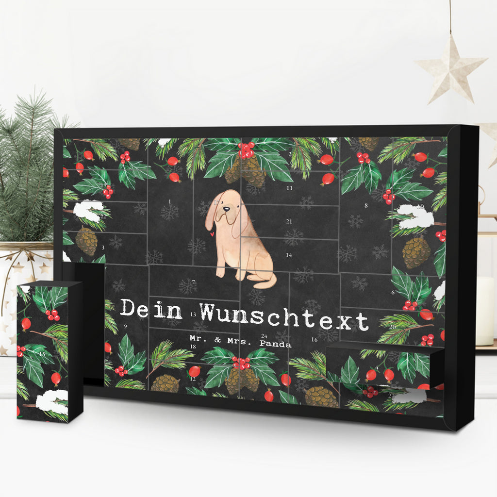 Personalisierter Befüllbarer Adventskalender Bloodhound Moment Befüllbarer Adventskalender, Adventskalender zum selbst befüllen, Hund, Hunderasse, Rassehund, Hundebesitzer, Geschenk, Tierfreund, Schenken, Welpe, Bluthund, Bloodhound, St. Hubertushund, Chien de Saint Hubert