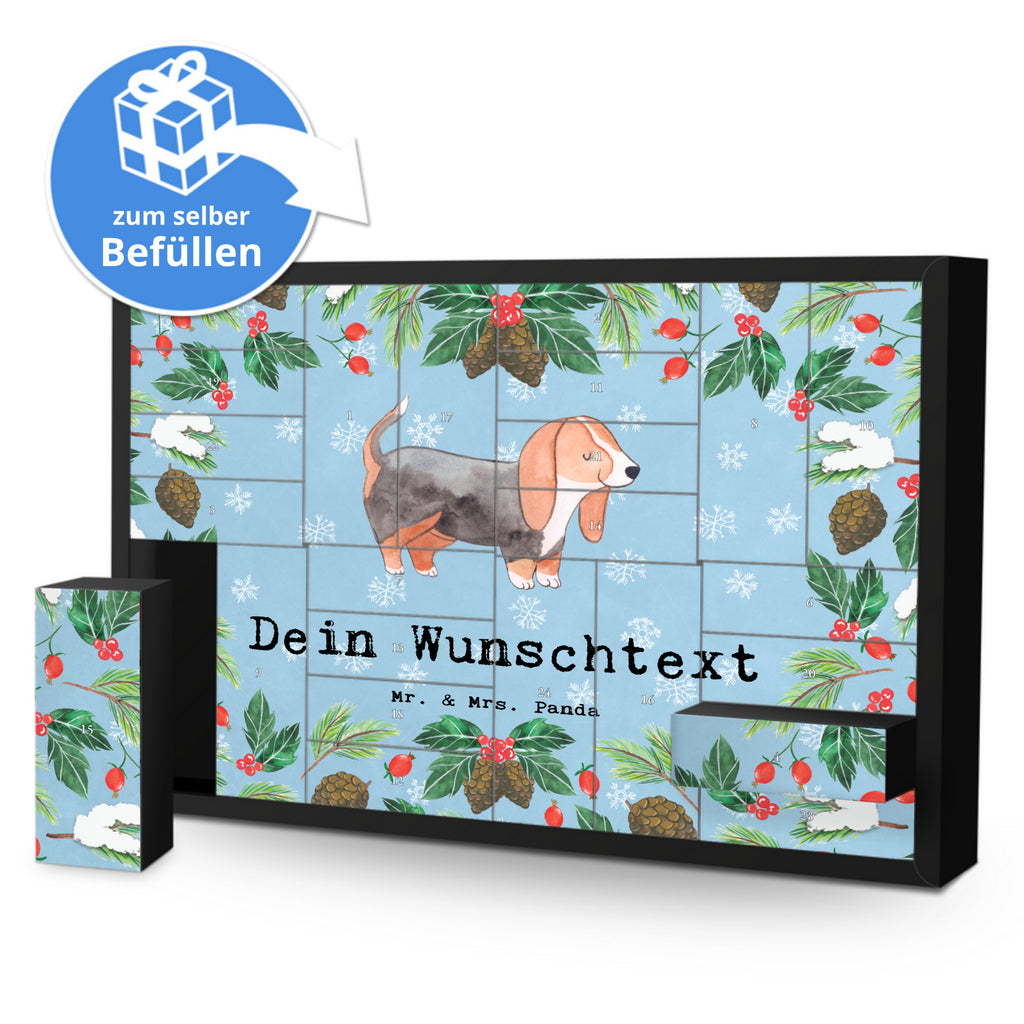 Personalisierter Befüllbarer Adventskalender Basset Hound Moment Befüllbarer Adventskalender, Adventskalender zum selbst befüllen, Hund, Hunderasse, Rassehund, Hundebesitzer, Geschenk, Tierfreund, Schenken, Welpe, Basset Hound, Basset