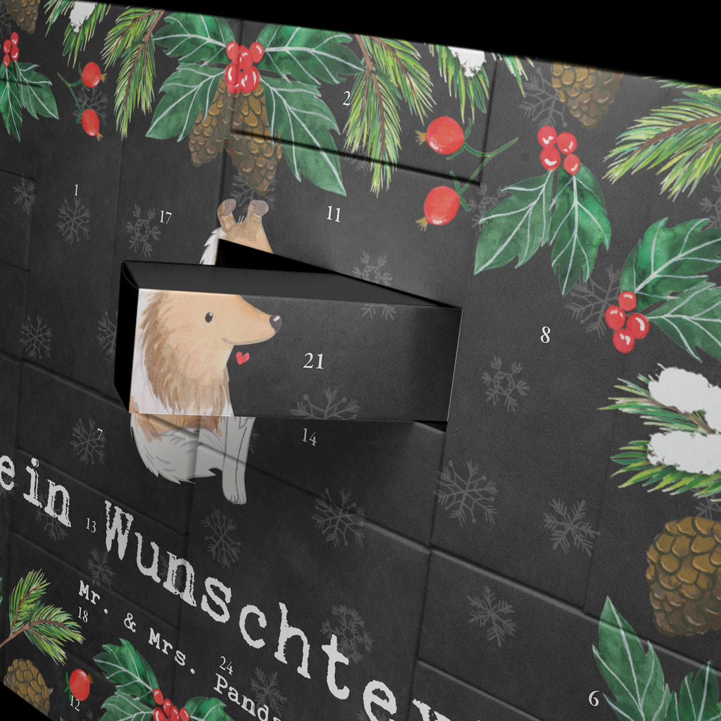 Personalisierter Befüllbarer Adventskalender Langhaar Collie Moment Befüllbarer Adventskalender, Adventskalender zum selbst befüllen, Hund, Hunderasse, Rassehund, Hundebesitzer, Geschenk, Tierfreund, Schenken, Welpe, Langhaar Collie, britischer Hütehund