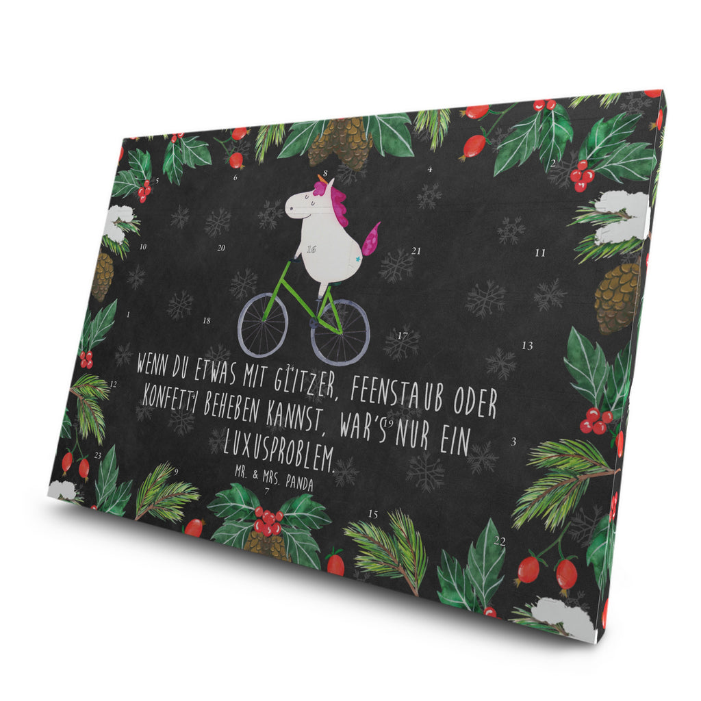 Tee Adventskalender Einhorn Radfahrer Adventskalender, Kerzen Adventskalender, Duftkerzen Adventskalender, Einhorn, Einhörner, Einhorn Deko, Pegasus, Unicorn, Radfahren, Radfahrer, Rad, Bike, Feenstaub, Konfetti, Luxusproblem, Kummer, Liebeskummer