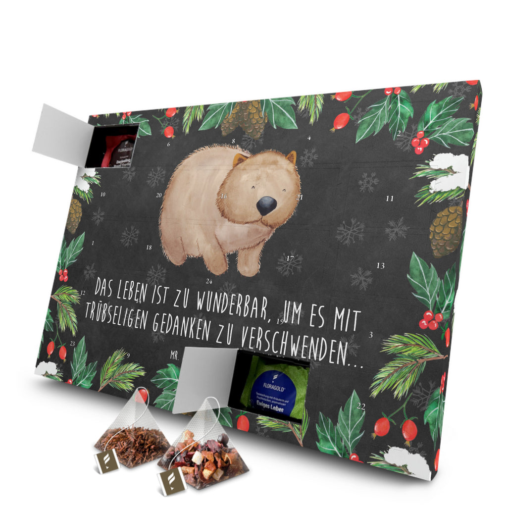 Tee Adventskalender Wombat Adventskalender, Kerzen Adventskalender, Duftkerzen Adventskalender, Tiermotive, Gute Laune, lustige Sprüche, Tiere, Wombat, Das Leben ist schön, Motivation, Spruch, Australien