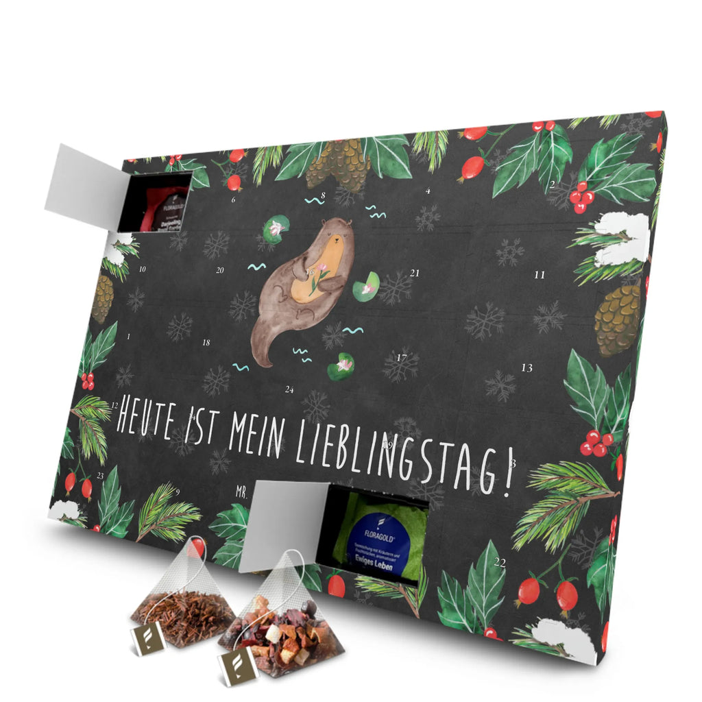 Tee Adventskalender Otter Seerose Adventskalender, Kerzen Adventskalender, Duftkerzen Adventskalender, Otter, Fischotter, Seeotter, Otter Seeotter See Otter