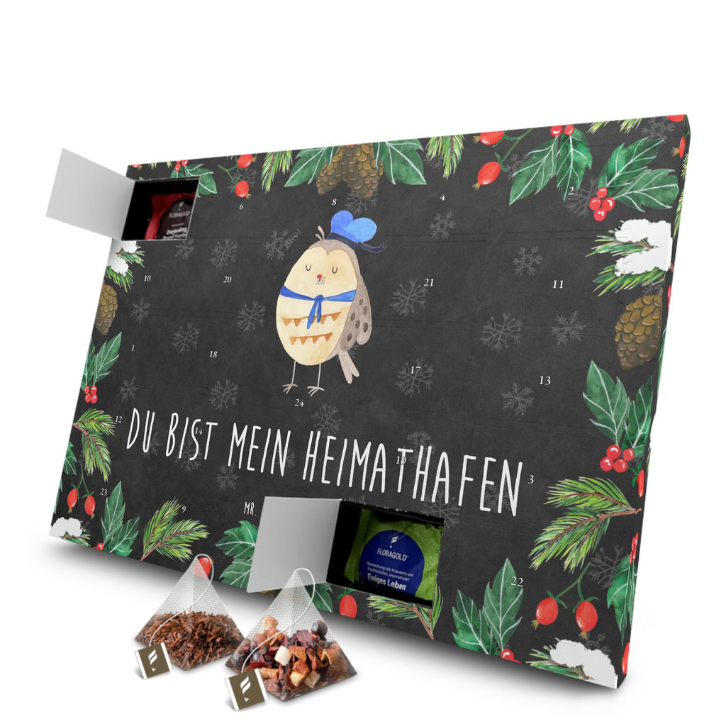 Tee Adventskalender Eule Matrose Adventskalender, Kerzen Adventskalender, Duftkerzen Adventskalender, Eule, Eule Spruch, Eule Deko, Owl, Wortspiel lustig, Matrose, Freundin, Ehe, Seefahrer, Heimathafen, Hochzeitstag Geschenk