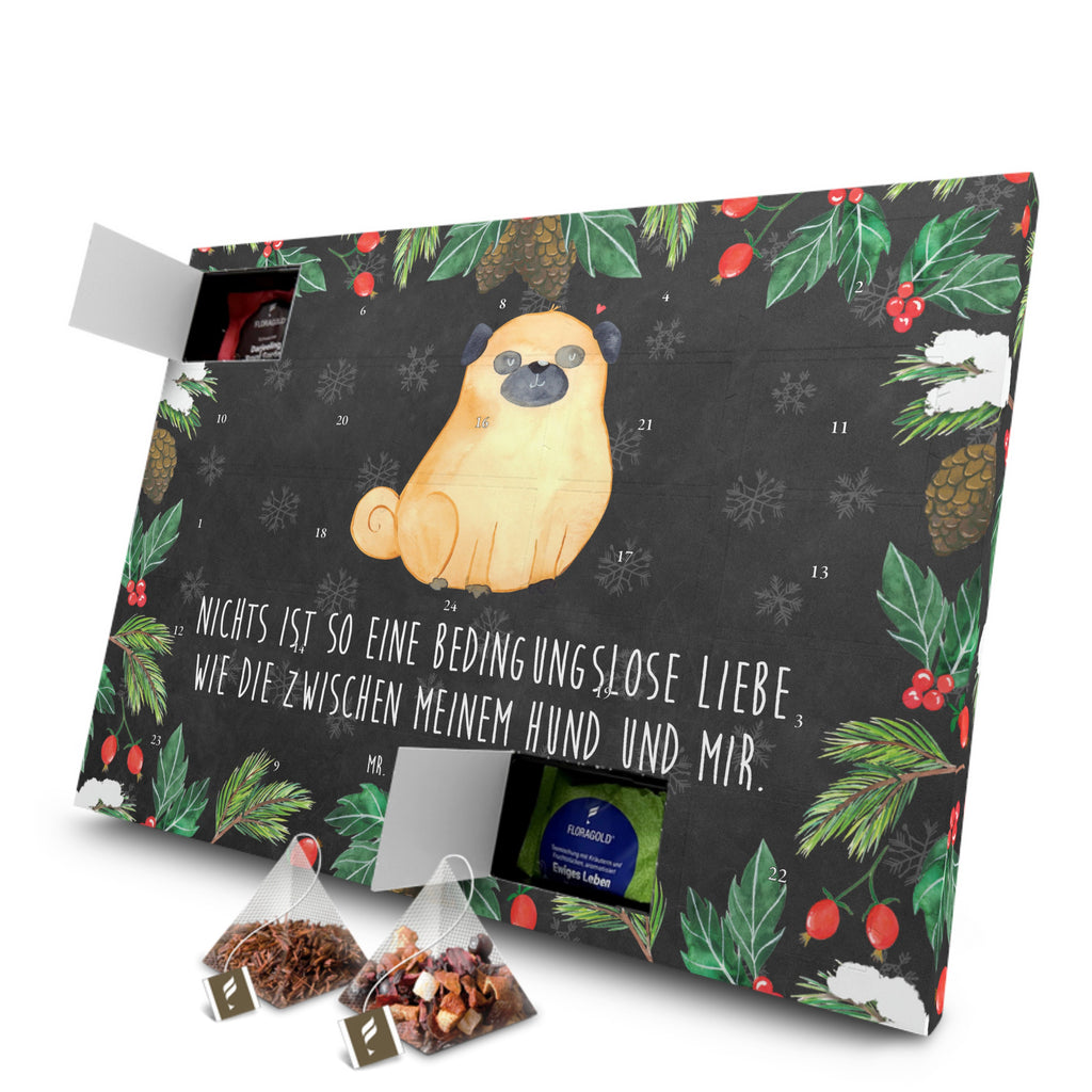 Tee Adventskalender Mops Adventskalender, Kerzen Adventskalender, Duftkerzen Adventskalender, Hund, Hundemotiv, Haustier, Hunderasse, Tierliebhaber, Hundebesitzer, Sprüche, Mops, Liebe, Hundeliebe