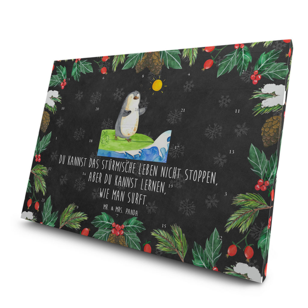 Tee Adventskalender Pinguin Surfer Adventskalender, Kerzen Adventskalender, Duftkerzen Adventskalender, Pinguin, Pinguine, surfen, Surfer, Hawaii, Urlaub, Wellen, Wellen reiten, Portugal