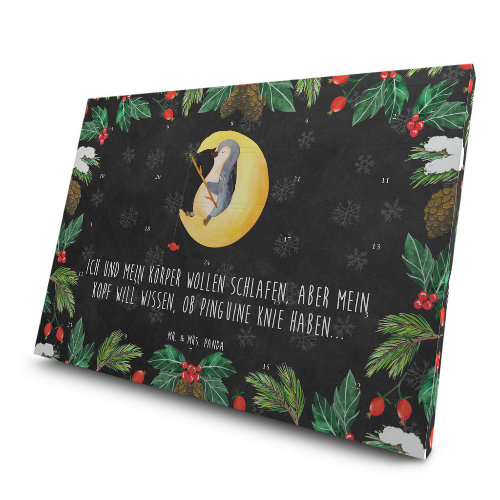 Tee Adventskalender Pinguin Mond Adventskalender, Kerzen Adventskalender, Duftkerzen Adventskalender, Pinguin, Pinguine, Spruch, schlafen, Nachtruhe, Einschlafen, Schlafzimmer, Schlafstörungen, Gästezimmer