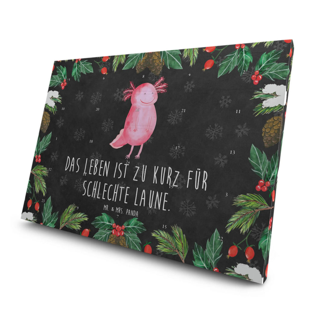 Tee Adventskalender Axolotl Glücklich Adventskalender, Kerzen Adventskalender, Duftkerzen Adventskalender, Axolotl, Molch, Axolot, Schwanzlurch, Lurch, Lurche, Motivation, gute Laune