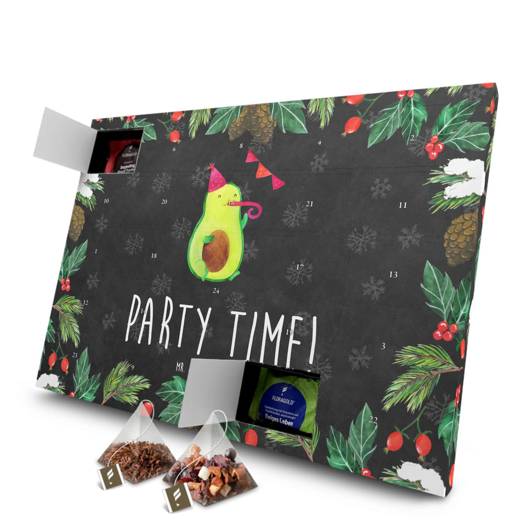 Tee Adventskalender Avocado Party Zeit Adventskalender, Kerzen Adventskalender, Duftkerzen Adventskalender, Avocado, Veggie, Vegan, Gesund