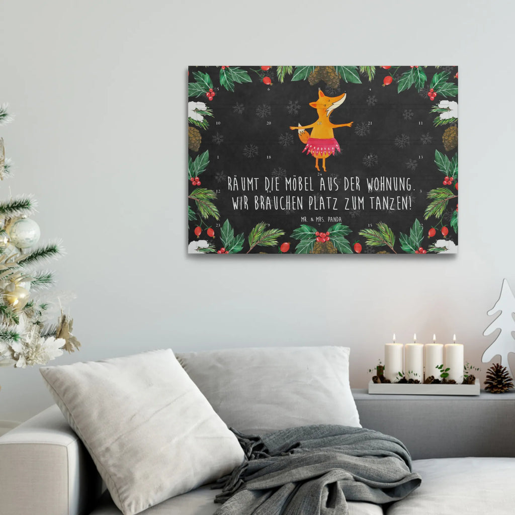 Tee Adventskalender Fuchs Ballerina Adventskalender, Kerzen Adventskalender, Duftkerzen Adventskalender, Fuchs, Fuchs Spruch, Füchse, Füchsin, Ballerina, Ballett, Tänzerin, Tanzen, Party, Einladung, Geburtstag