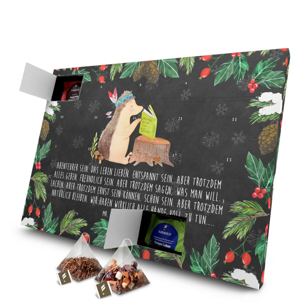 Tee Adventskalender Igel Federschmuck Adventskalender, Kerzen Adventskalender, Duftkerzen Adventskalender, Waldtiere, Tiere, Igel, Indianer, Abenteuer, Lagerfeuer, Camping