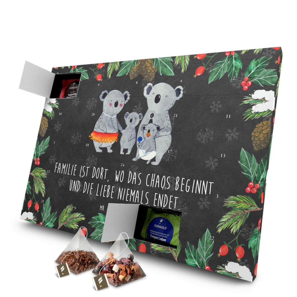 Tee Adventskalender Koala Familie Adventskalender, Kerzen Adventskalender, Duftkerzen Adventskalender, Familie, Vatertag, Muttertag, Bruder, Schwester, Mama, Papa, Oma, Opa, Koala, Koalas, Family, Kinder, Geschwister, Familienleben