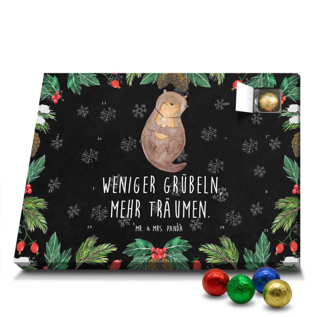 Schoko Adventskalender Otter Muschel Adventskalender, Schokoladen Adventskalender, Schoko Adventskalender, Otter, Fischotter, Seeotter, Otterliebe, grübeln, träumen, Motivation, Tagträumen, Büro