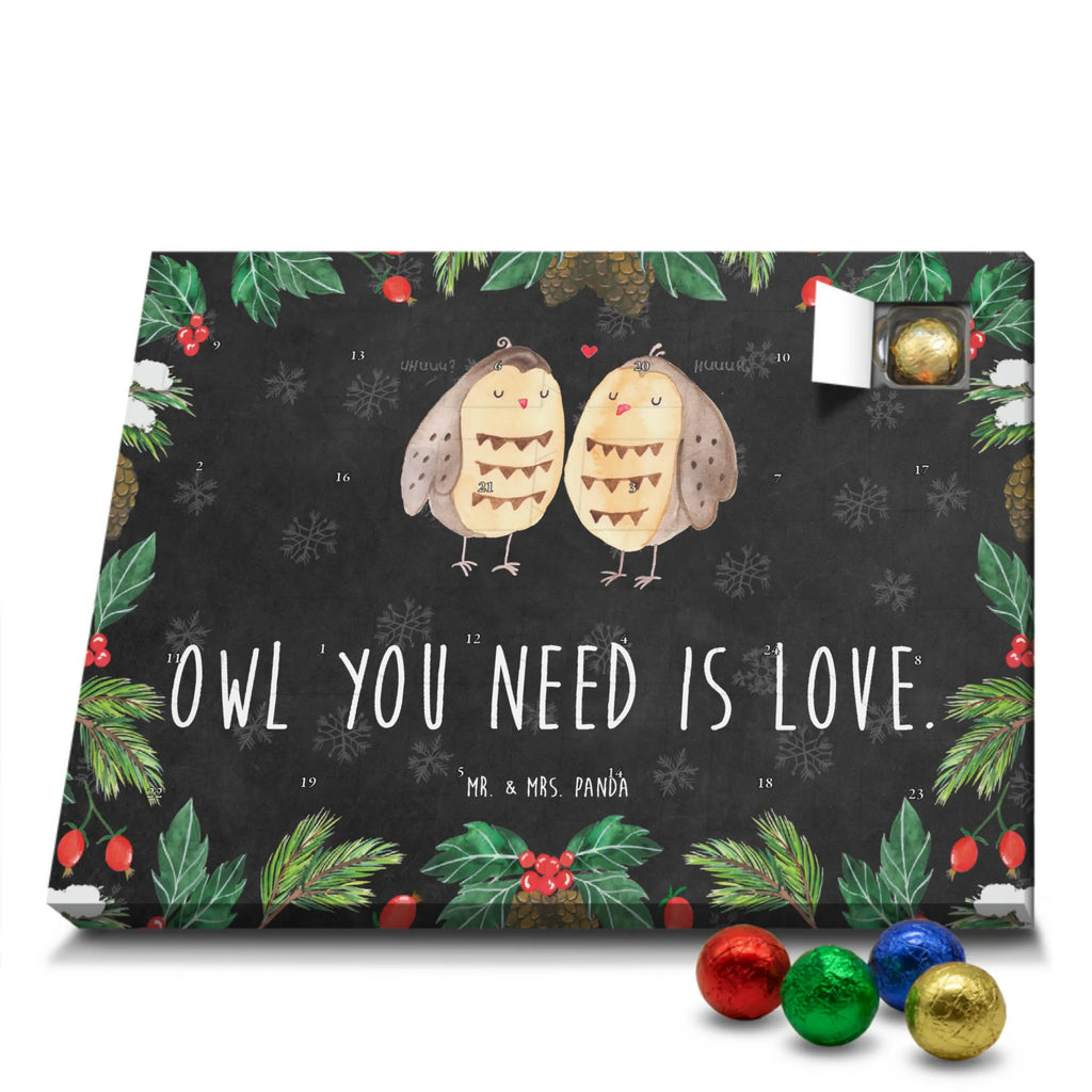 Schoko Adventskalender Eulen Liebe Adventskalender, Schokoladen Adventskalender, Schoko Adventskalender, Eule, Eule Deko, Liebe, Hochzeit Spruch, Owl, All you need is love, Liebe Spruch, Freundin Geschenk, Freund, Wortspiel lustig