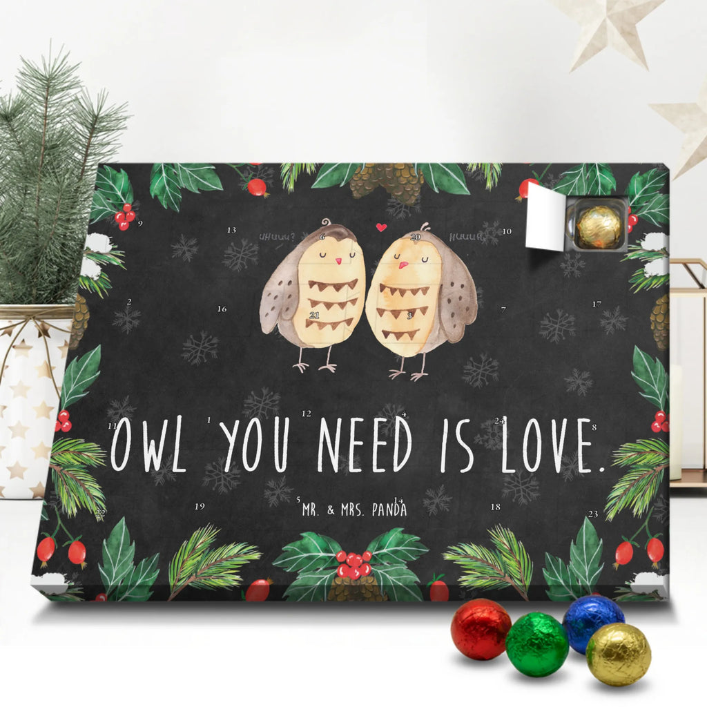 Schoko Adventskalender Eulen Liebe Adventskalender, Schokoladen Adventskalender, Schoko Adventskalender, Eule, Eule Deko, Liebe, Hochzeit Spruch, Owl, All you need is love, Liebe Spruch, Freundin Geschenk, Freund, Wortspiel lustig