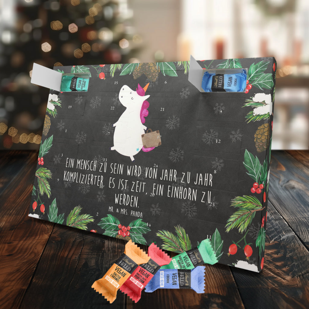 Veganer Adventskalender Einhorn Koffer Schokoladen Adventskalender, Einhorn, Einhörner, Einhorn Deko, Pegasus, Unicorn, unicorn, Koffer, Verreisen, Reise, Gepäck, Abenteuer, Erwachsen, Kind, albern, Spaß, lustig, witzig