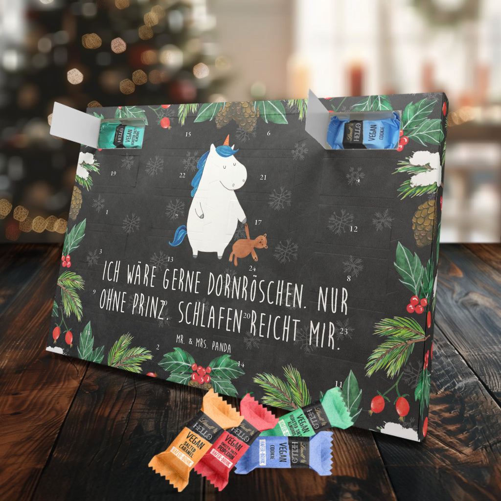 Veganer Adventskalender Einhorn Teddy Schokoladen Adventskalender, Einhorn, Einhörner, Einhorn Deko, Pegasus, Unicorn, schlafen, gute Nacht, Single, Bett, Träumen, Freundin, Singleleben