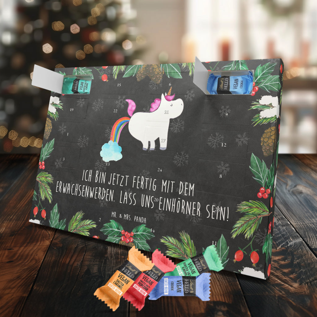 Veganer Adventskalender Einhorn Pupsen Schokoladen Adventskalender, Einhorn, Einhörner, Einhorn Deko, Pegasus, Unicorn, Pups, Regenbogen, Glitzer, Einhornpower, Erwachsenwerden, Spaß, lustig, Freundin