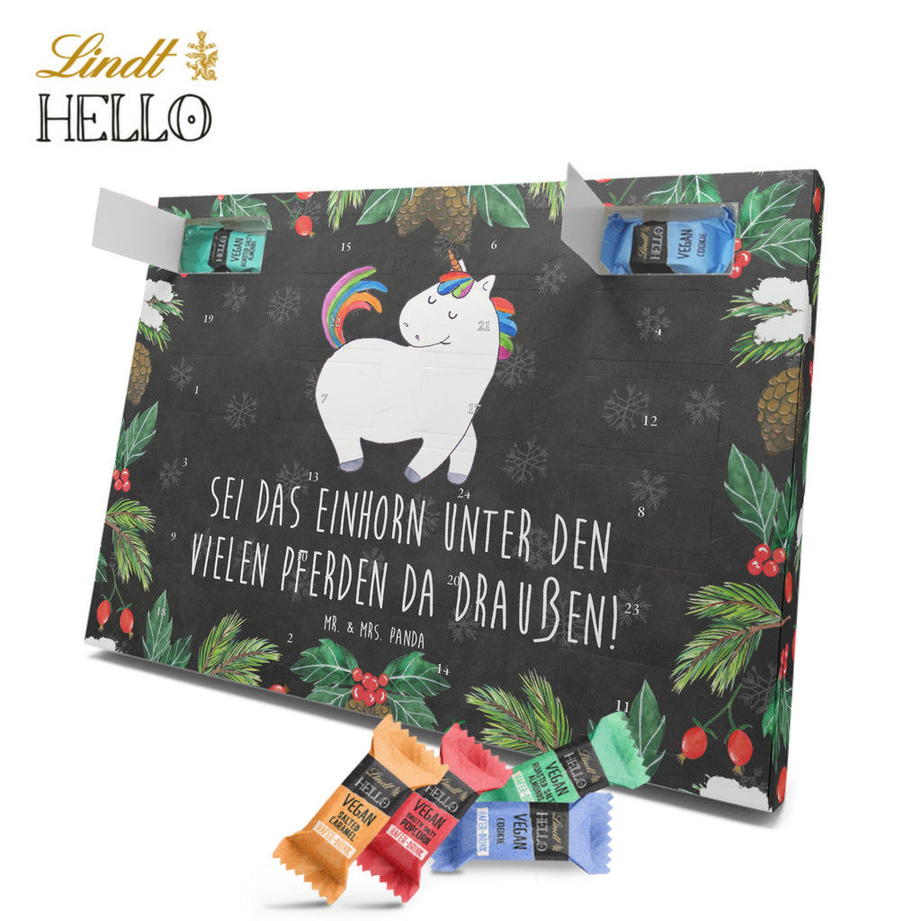 Veganer Adventskalender Einhorn Stolzieren Schokoladen Adventskalender, Einhorn, Einhörner, Einhorn Deko, Pegasus, Unicorn, stolz, anders, bunt, Pferd, Reiter, Reiten, Freundin, Geschenk