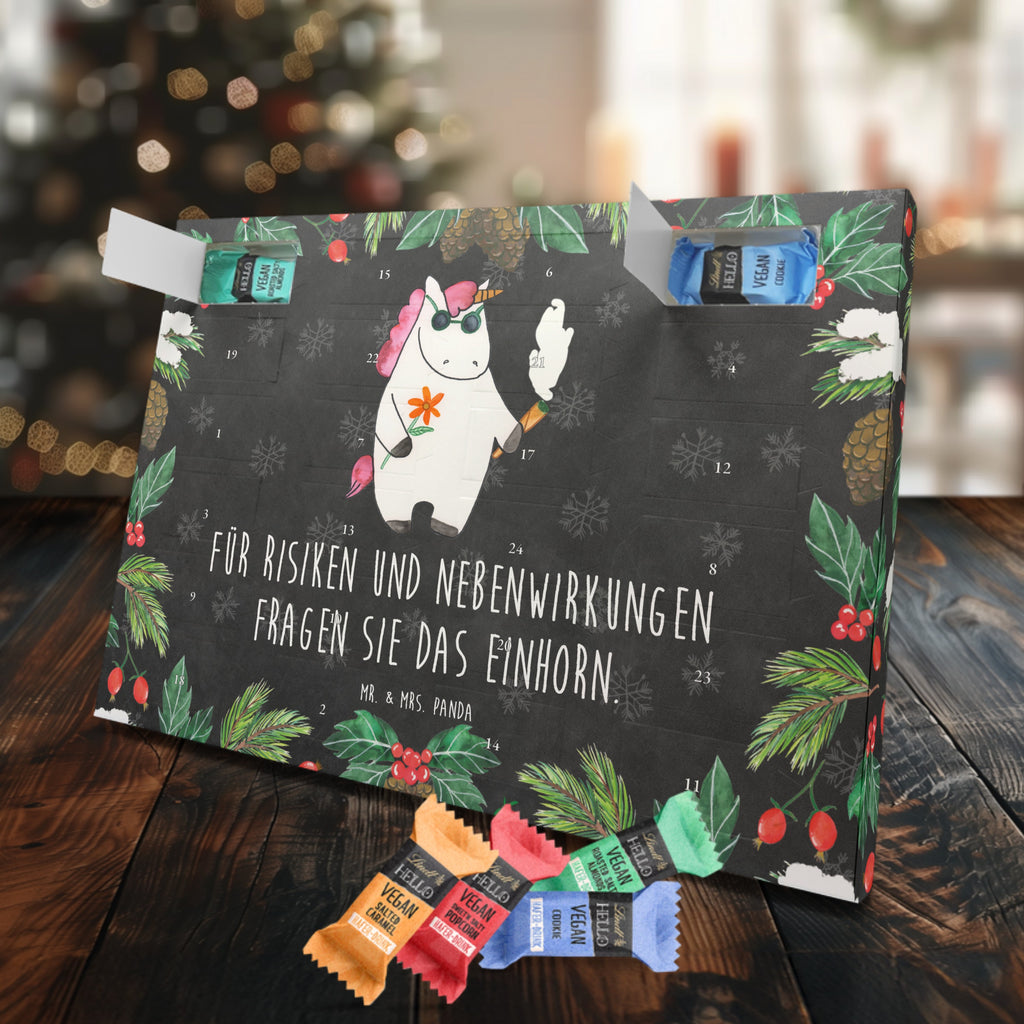 Veganer Adventskalender Einhorn Woodstock Schokoladen Adventskalender, Einhorn, Einhörner, Einhorn Deko, Pegasus, Unicorn, Kiffen, Joint, Zigarette, Alkohol, Party, Spaß. lustig, witzig, Woodstock