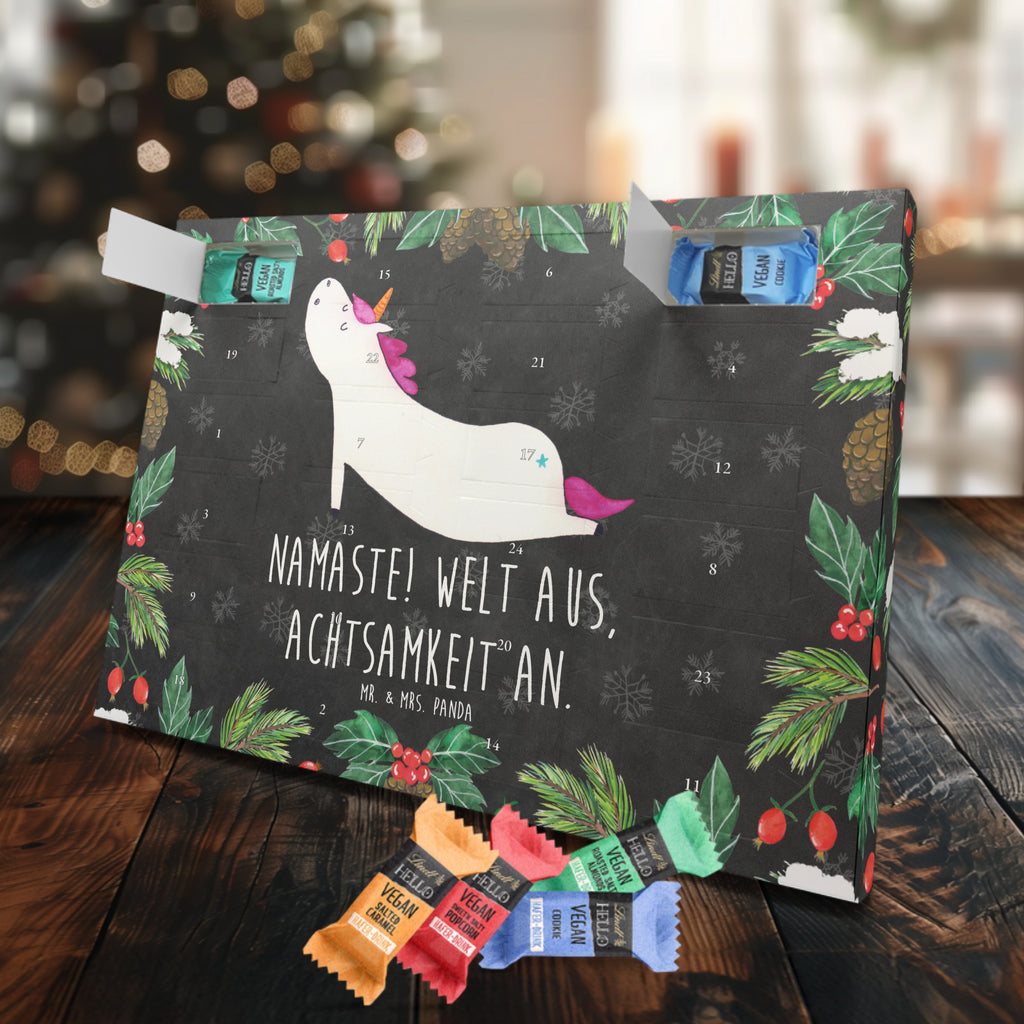 Veganer Adventskalender Einhorn Yoga Schokoladen Adventskalender, Einhorn, Einhörner, Einhorn Deko, Pegasus, Unicorn, Yoga, Namaste, Achtsamkeit, Entspannung, Joga, Yogamatte, Sport, lustig, witzig, süß