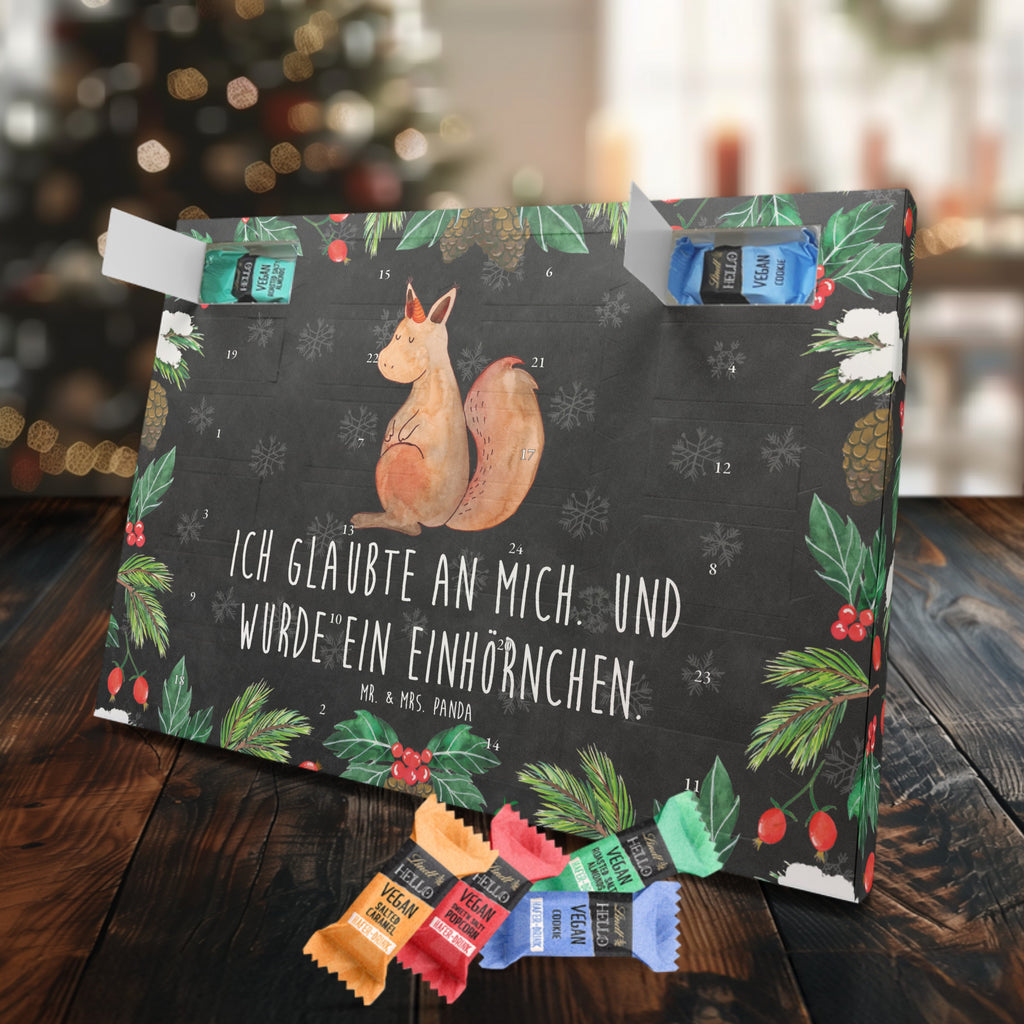 Veganer Adventskalender Einhorn Glauben Schokoladen Adventskalender, Einhorn, Einhörner, Einhorn Deko, Pegasus, Unicorn, Einhörnchen, Eichhörnchen, Eichhorn