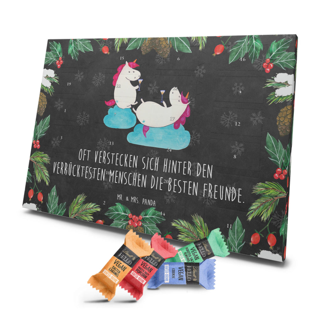 Veganer Adventskalender Einhorn Sekt Schokoladen Adventskalender, Einhorn, Einhörner, Einhorn Deko, Pegasus, Unicorn, Freundinnen, Freundin, BFF, Sekt, Mädelsabend, Spaß, Party, Korken, Anstoßen, Beste