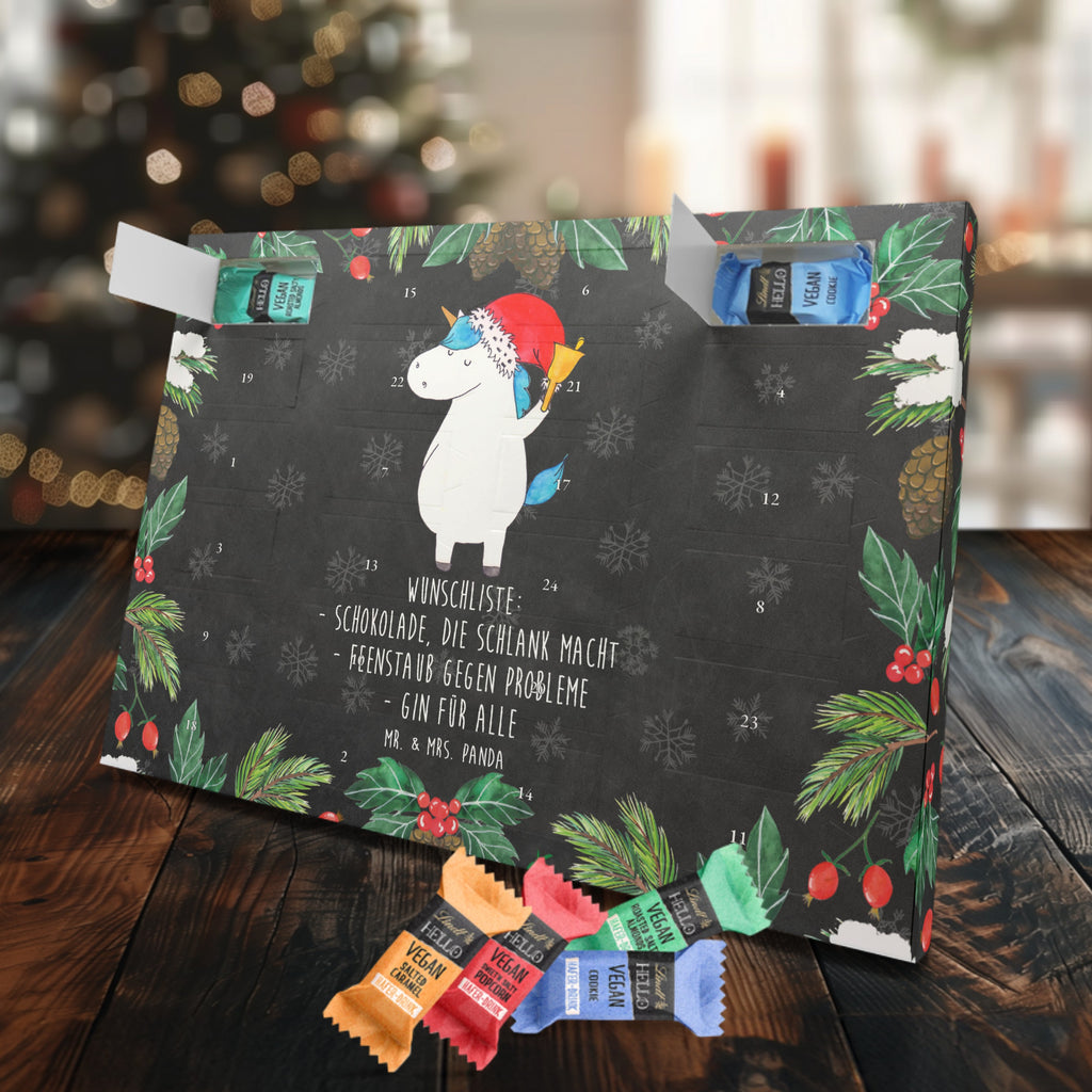 Veganer Adventskalender Einhorn Weihnachtsmann Schokoladen Adventskalender, Einhorn, Einhörner, Einhorn Deko, Pegasus, Unicorn, Gin, Schokolade, Schoki, Weihnachten, Weihnachtsmann, Nikolaus, Wunschzettel, Wunschliste, Feenstaub