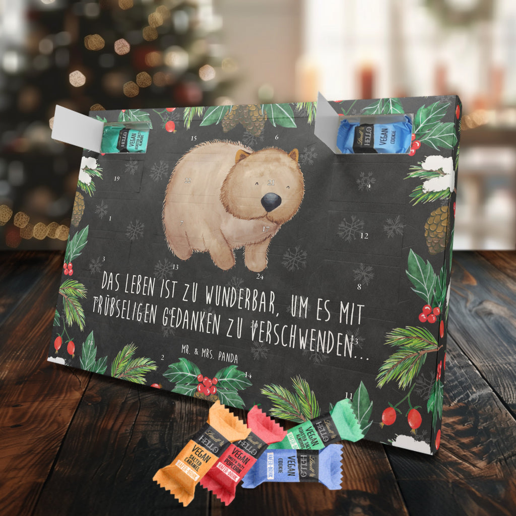 Veganer Adventskalender Wombat Schokoladen Adventskalender, Tiermotive, Gute Laune, lustige Sprüche, Tiere, Wombat, Das Leben ist schön, Motivation, Spruch, Australien