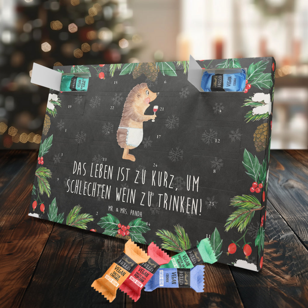 Veganer Adventskalender Igel Wein Schokoladen Adventskalender, Tiermotive, Gute Laune, lustige Sprüche, Tiere, Wein Spruch, Igel, Geschenk Weintrinker, Geschenk Weinliebhaber, Wein Deko, Weinglas, Rotwein, Weißwein, Wein trinken