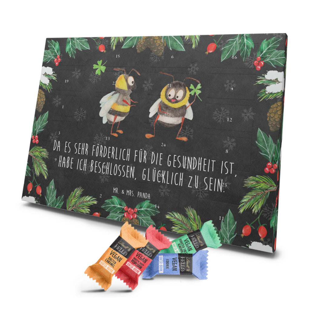 Veganer Adventskalender Hummeln Kleeblatt Schokoladen Adventskalender, Tiermotive, Gute Laune, lustige Sprüche, Tiere, Hummel, Biene, Spruch positiv, Biene Deko, Spruch schön, glücklich sein, glücklich werden, Spruch fröhlich