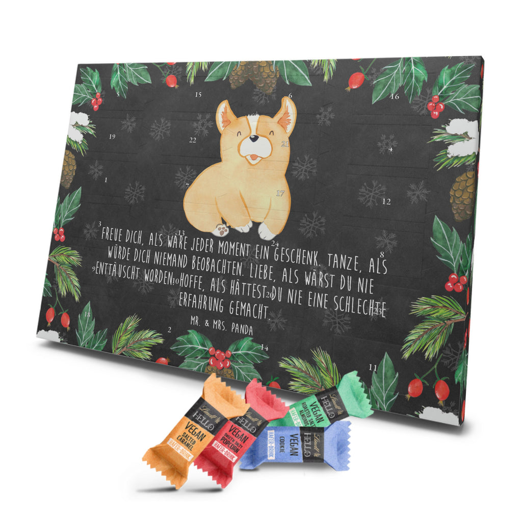 Veganer Adventskalender Corgie Schokoladen Adventskalender, Hund, Hundemotiv, Haustier, Hunderasse, Tierliebhaber, Hundebesitzer, Sprüche, Corgie, Welsh Corgie Pembroke, britisch, Motivation, Spruch, Hundespruch, Lebensfreude