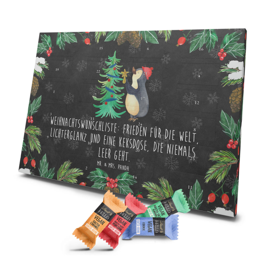 Veganer Adventskalender Pinguin Weihnachtsbaum Schokoladen Adventskalender, Winter, Weihnachten, Weihnachtsdeko, Nikolaus, Advent, Heiligabend, Wintermotiv, Pinguin