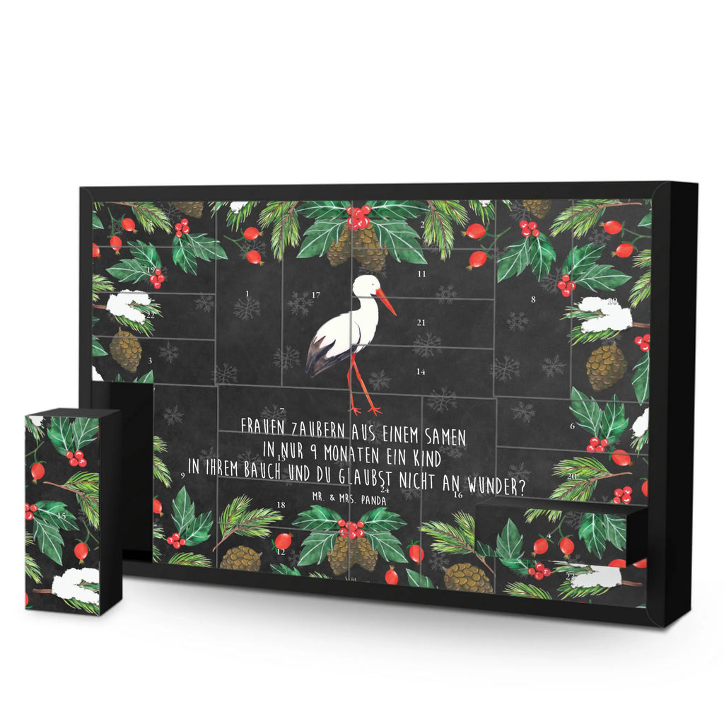 Befüllbarer Adventskalender Storch Befüllbarer Adventskalender, Adventskalender zum selbst befüllen, Tiermotive, Gute Laune, lustige Sprüche, Tiere, Storch, Störche, Schwangerschaft, Geburt, Mutter, Mütter, Mutter werden, Schwanger, Babybauch, Baby