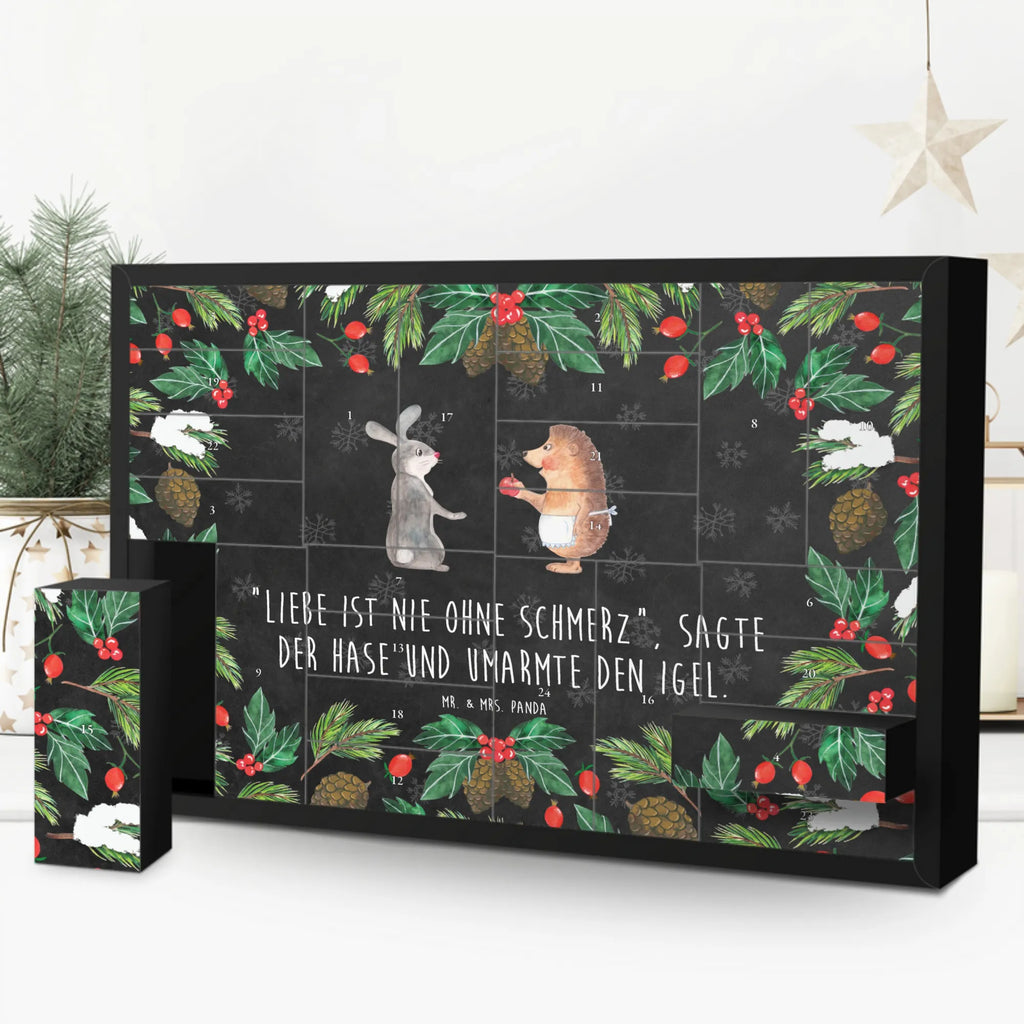 Befüllbarer Adventskalender Hase Igel Befüllbarer Adventskalender, Adventskalender zum selbst befüllen, Tiermotive, Gute Laune, lustige Sprüche, Tiere, Igel und Hase, Igel, Hase, Liebe Spruch, Liebeskummer Geschenk, Herzschmerz, Trösten, Trennungsschmerz, Spruch romantisch