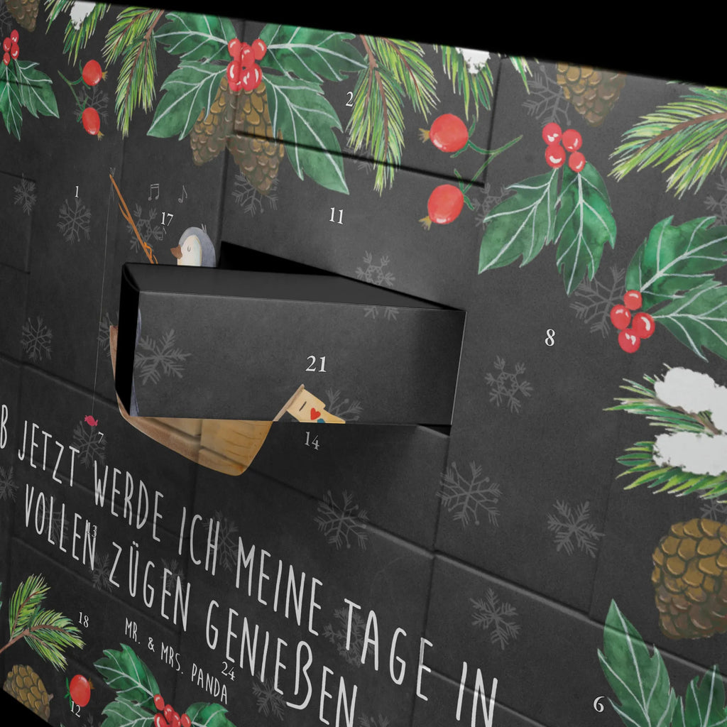 Befüllbarer Adventskalender Pinguin Angelboot Befüllbarer Adventskalender, Adventskalender zum selbst befüllen, Pinguin, Pinguine, Angeln, Boot, Angelboot, Lebenslust, Leben, genießen, Motivation, Neustart, Neuanfang, Trennung, Scheidung, Geschenkidee Liebeskummer