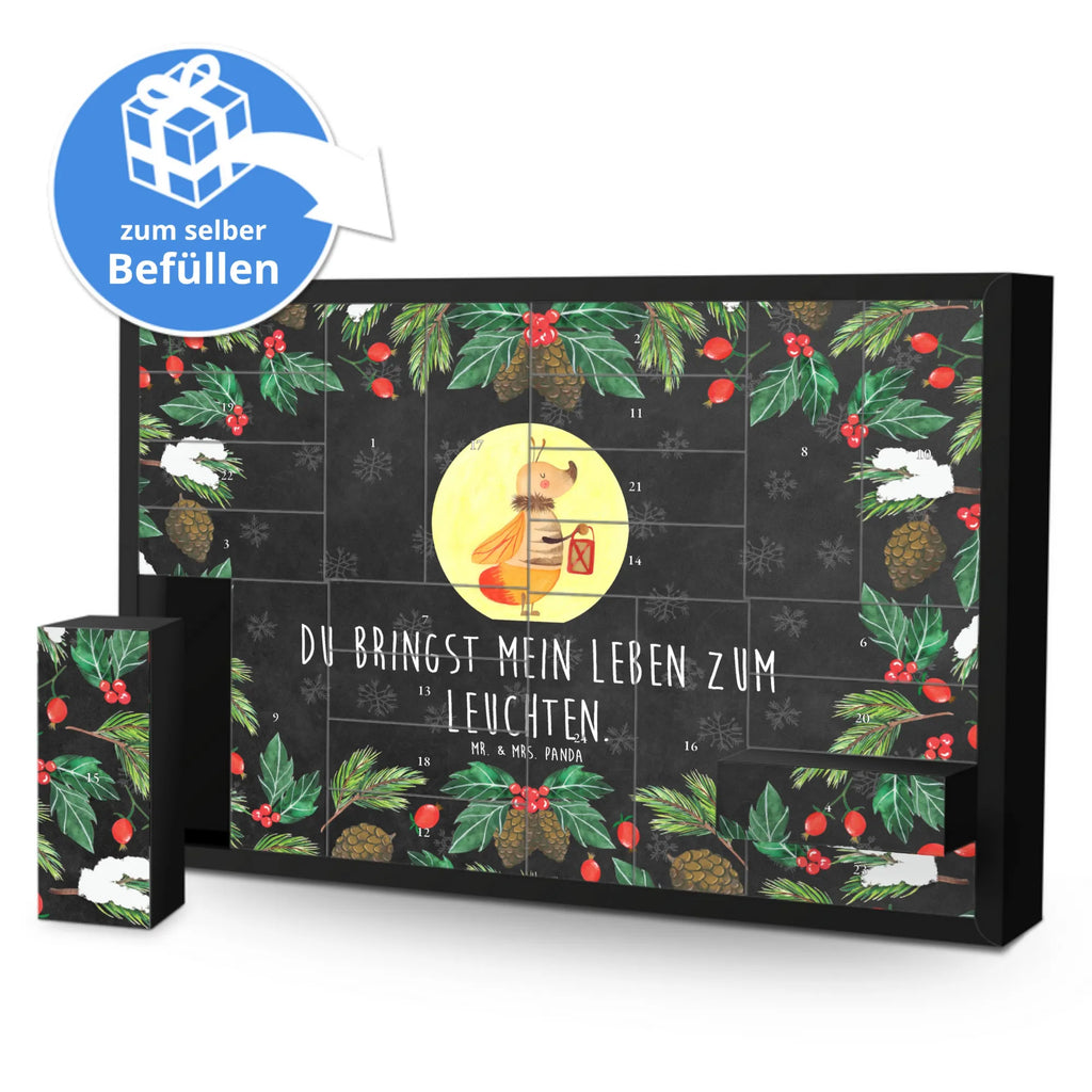 Befüllbarer Adventskalender Glühwürmchen Befüllbarer Adventskalender, Adventskalender zum selbst befüllen, Tiermotive, Gute Laune, lustige Sprüche, Tiere, Glühwürmchen, Glühwurm, Falter, Liebe, Leuchten, magisch, Liebesbeweis, Lieblingsmensch, Verlobung, Heiratsantrag, Jahrestag, Liebesspruch