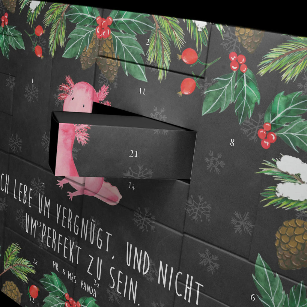 Befüllbarer Adventskalender Axolotl null Befüllbarer Adventskalender, Adventskalender zum selbst befüllen, Axolotl, Molch, Axolot, vergnügt, fröhlich, zufrieden, Lebensstil, Weisheit, Lebensweisheit, Liebe, Freundin