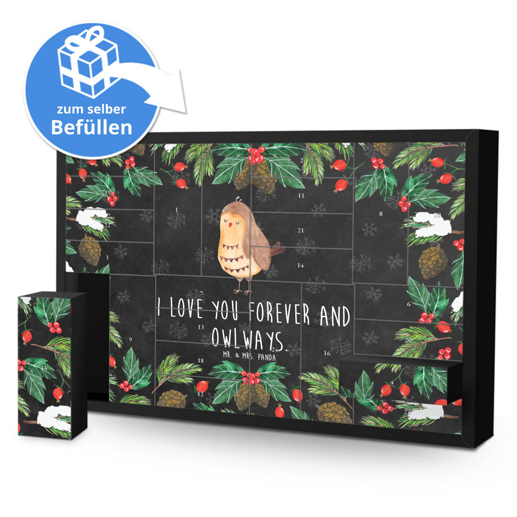 Befüllbarer Adventskalender Eule Zufrieden Befüllbarer Adventskalender, Adventskalender zum selbst befüllen, Eule, Eule Spruch, Eule deko, Owl, Liebe Spruch, Romantisch, Wortspiel lustig, Spruch schön, Geschenk Hochzeitstag