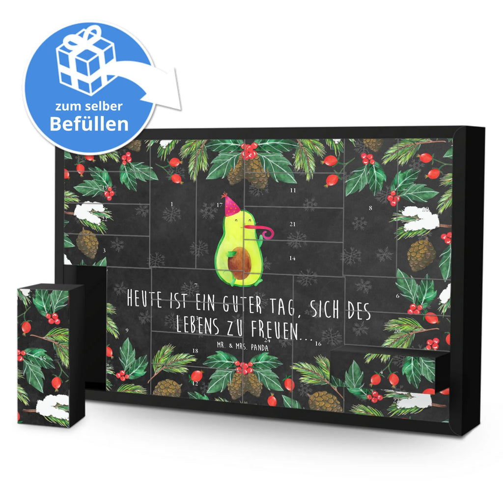 Befüllbarer Adventskalender Avocado Feier Befüllbarer Adventskalender, Adventskalender zum selbst befüllen, Avocado, Veggie, Vegan, Gesund, Party, Feierlichkeit, Feier, Fete, Geburtstag, Gute Laune, Tröte