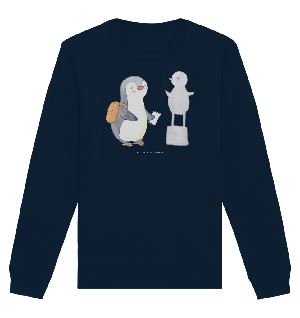 Organic Pullover Pinguin Museum besuchen Pullover, Pullover Männer, Pullover Frauen, Sweatshirt, Sweatshirt Männer, Sweatshirt Frauen, Unisex, Geschenk, Sport, Sportart, Hobby, Schenken, Danke, Dankeschön, Auszeichnung, Gewinn, Sportler, Museum besuchen, Museen