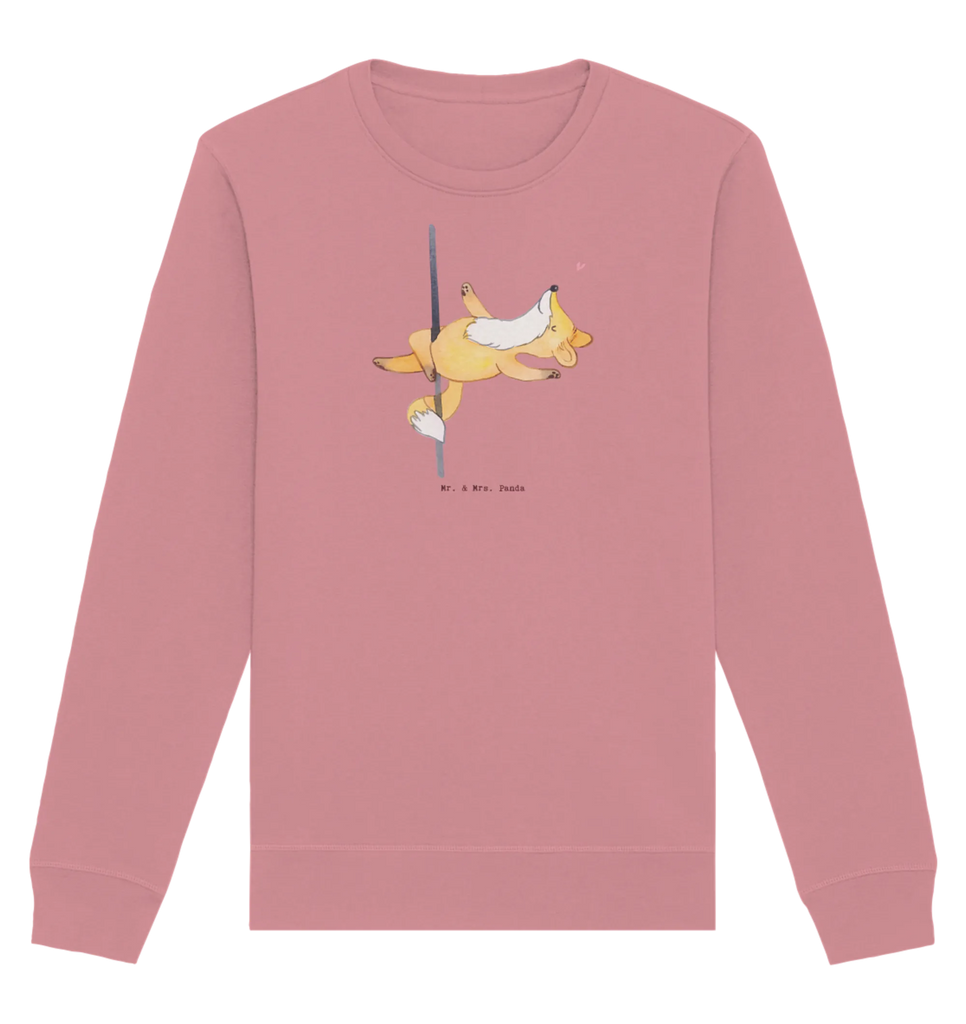 Organic Pullover Fuchs Poledance Pullover, Pullover Männer, Pullover Frauen, Sweatshirt, Sweatshirt Männer, Sweatshirt Frauen, Unisex, Geschenk, Sport, Sportart, Hobby, Schenken, Danke, Dankeschön, Auszeichnung, Gewinn, Sportler, Pole Dance, Tanzen, Tanz