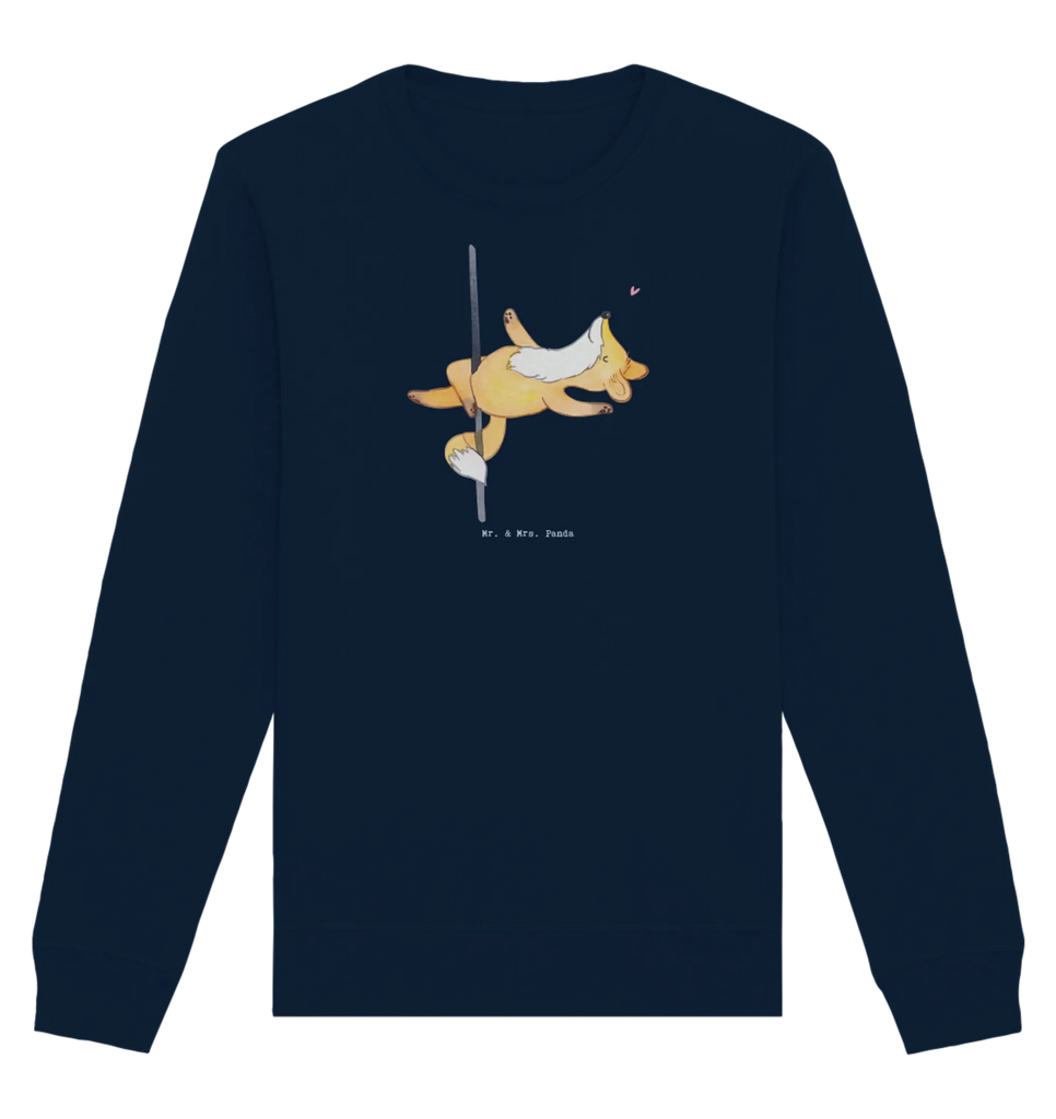 Organic Pullover Fuchs Poledance Pullover, Pullover Männer, Pullover Frauen, Sweatshirt, Sweatshirt Männer, Sweatshirt Frauen, Unisex, Geschenk, Sport, Sportart, Hobby, Schenken, Danke, Dankeschön, Auszeichnung, Gewinn, Sportler, Pole Dance, Tanzen, Tanz