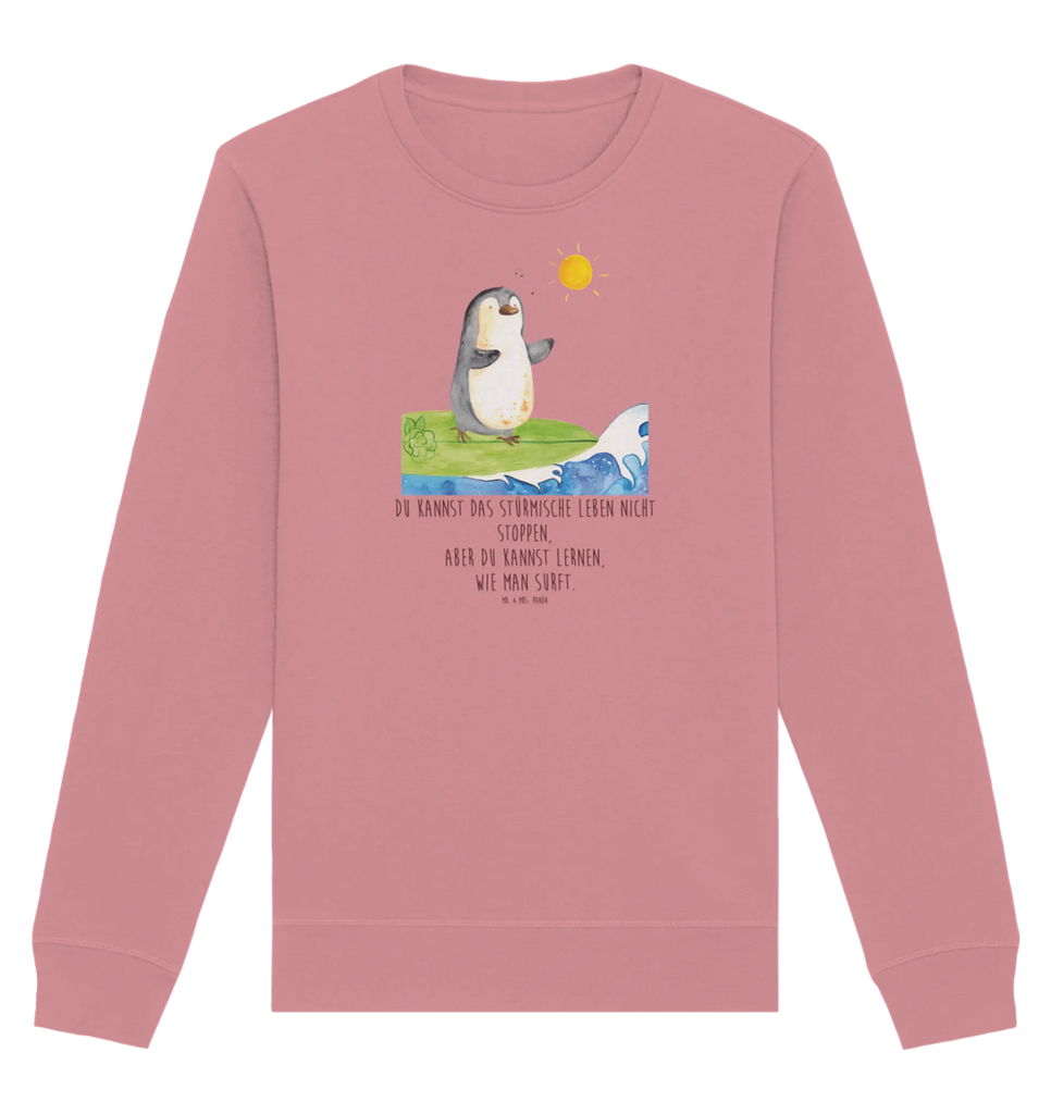 Organic Pullover Pinguin Surfer Pullover, Pullover Männer, Pullover Frauen, Sweatshirt, Sweatshirt Männer, Sweatshirt Frauen, Unisex, Pinguin, Pinguine, surfen, Surfer, Hawaii, Urlaub, Wellen, Wellen reiten, Portugal