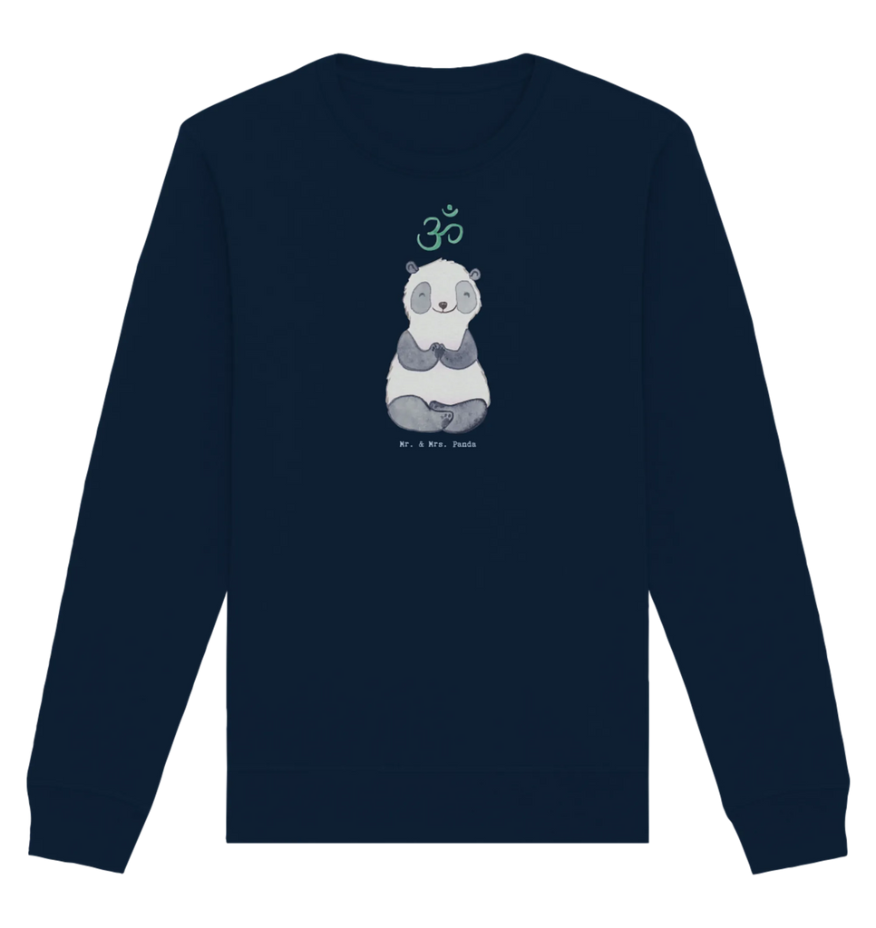 Organic Pullover Panda Meditieren Pullover, Pullover Männer, Pullover Frauen, Sweatshirt, Sweatshirt Männer, Sweatshirt Frauen, Unisex, Geschenk, Sport, Sportart, Hobby, Schenken, Danke, Dankeschön, Auszeichnung, Gewinn, Sportler, Meditieren, Meditation, Meditationskurs