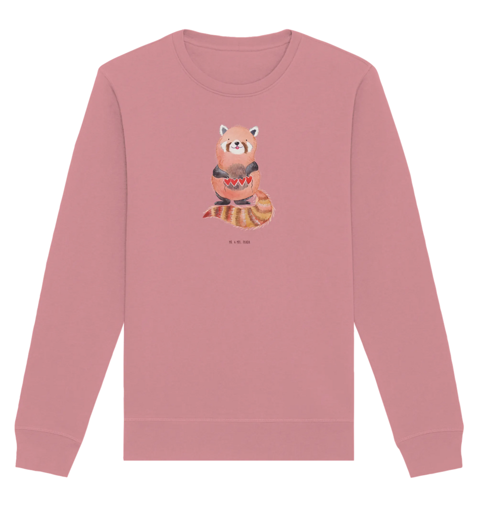 Organic Pullover Roter Panda Pullover, Pullover Männer, Pullover Frauen, Sweatshirt, Sweatshirt Männer, Sweatshirt Frauen, Unisex, Tiermotive, Gute Laune, lustige Sprüche, Tiere, Panda, Liebe, Rot, Herz, Liebling, Lieblingsmensch