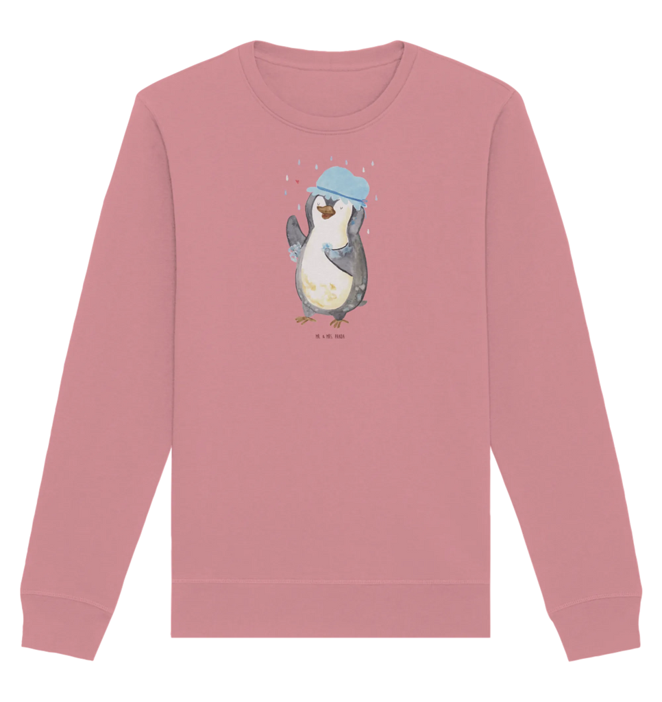 Organic Pullover Pinguin Duschen Pullover, Pullover Männer, Pullover Frauen, Sweatshirt, Sweatshirt Männer, Sweatshirt Frauen, Unisex, Pinguin, Pinguine, Dusche, duschen, Lebensmotto, Motivation, Neustart, Neuanfang, glücklich sein