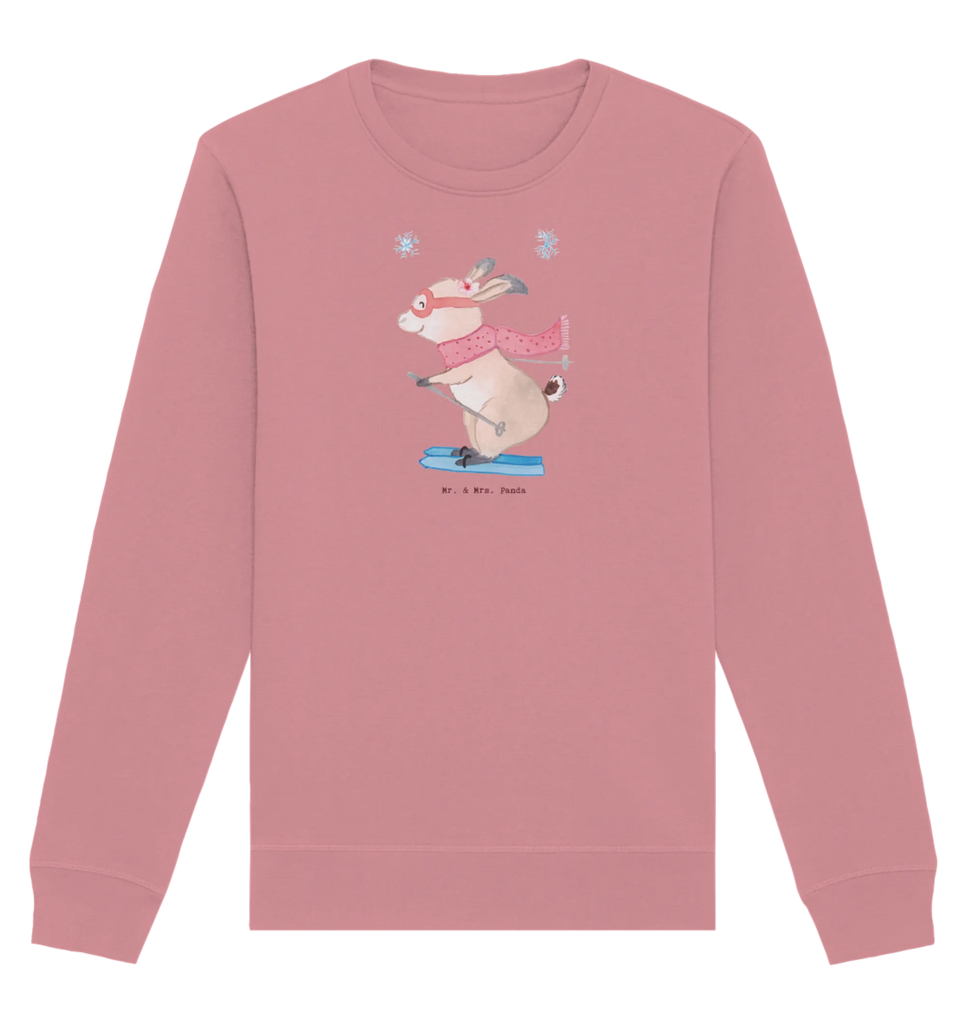 Organic Pullover Hase Skifahren Pullover, Pullover Männer, Pullover Frauen, Sweatshirt, Sweatshirt Männer, Sweatshirt Frauen, Unisex, Geschenk, Sport, Sportart, Hobby, Schenken, Danke, Dankeschön, Auszeichnung, Gewinn, Sportler, Ski fahren, Skifahren, Skisport, Skiwettbewerb, Skirennen