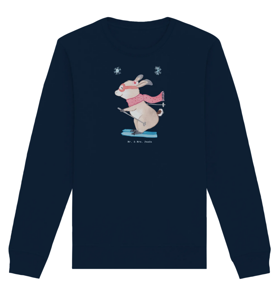 Organic Pullover Hase Skifahren Pullover, Pullover Männer, Pullover Frauen, Sweatshirt, Sweatshirt Männer, Sweatshirt Frauen, Unisex, Geschenk, Sport, Sportart, Hobby, Schenken, Danke, Dankeschön, Auszeichnung, Gewinn, Sportler, Ski fahren, Skifahren, Skisport, Skiwettbewerb, Skirennen