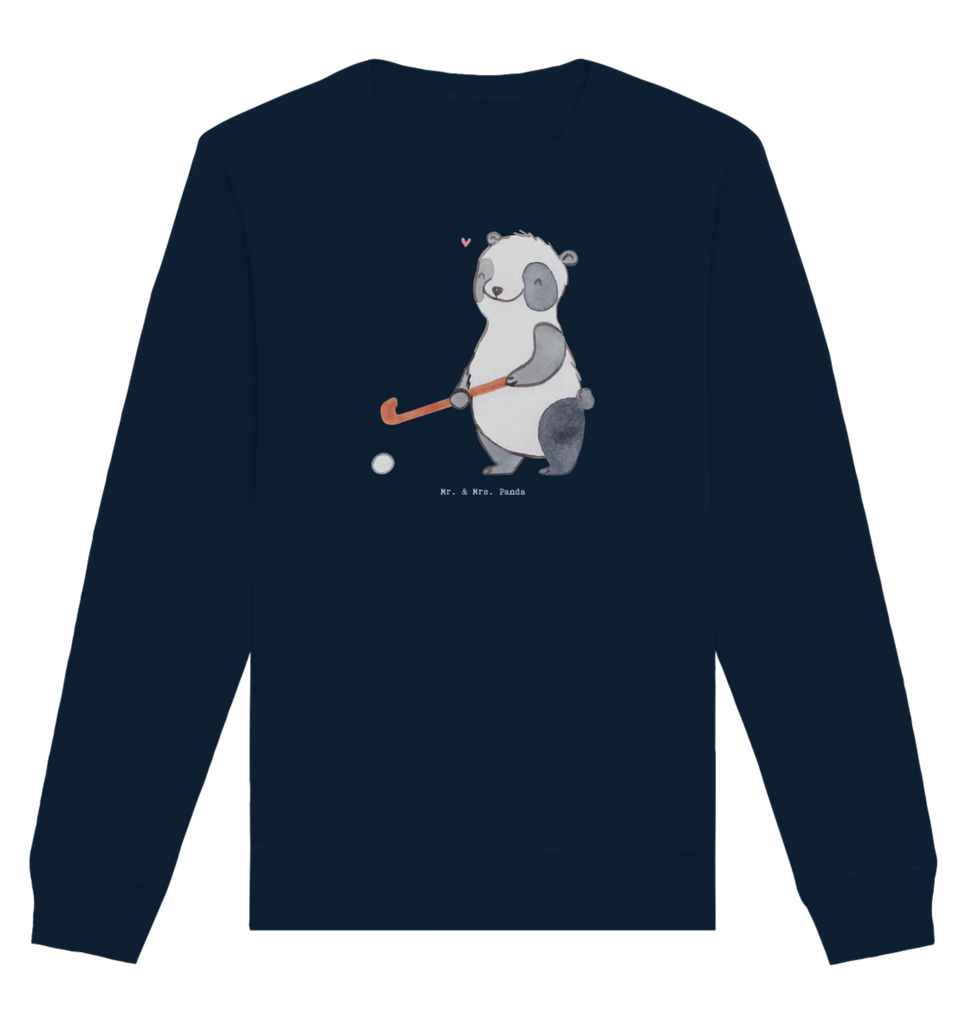 Organic Pullover Panda Hockey spielen Pullover, Pullover Männer, Pullover Frauen, Sweatshirt, Sweatshirt Männer, Sweatshirt Frauen, Unisex, Geschenk, Sport, Sportart, Hobby, Schenken, Danke, Dankeschön, Auszeichnung, Gewinn, Sportler, Hockey spielen, Feldhockey, Hockeyschläger, Hockey Verein