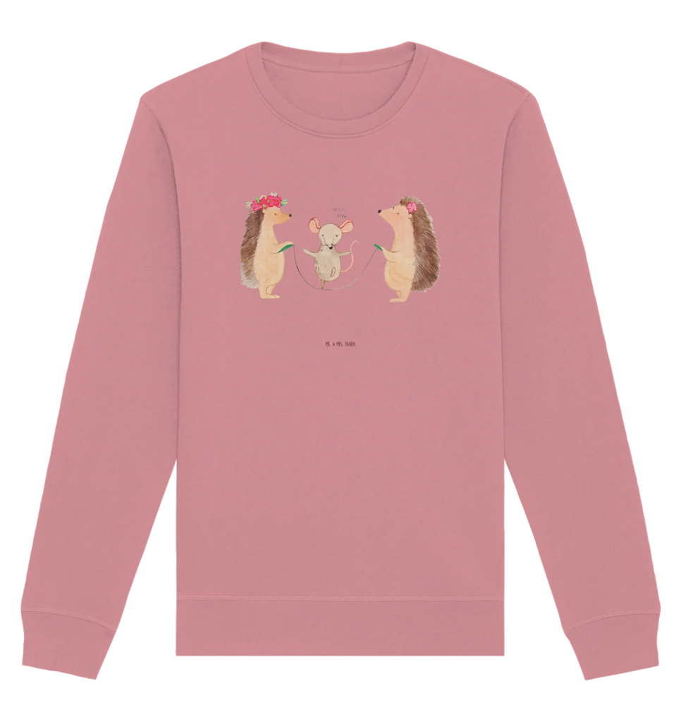 Organic Pullover Igel Seilhüpfen Pullover, Pullover Männer, Pullover Frauen, Sweatshirt, Sweatshirt Männer, Sweatshirt Frauen, Unisex, Tiermotive, Gute Laune, lustige Sprüche, Tiere, Igel, Maus, Seilspringen, Seilhüpfen, Kinder, Kindergarten